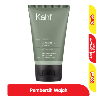 Kahf Acne & Pore Cleanse Pembersih Wajah Anti Jerawat Scrub 100 ml
