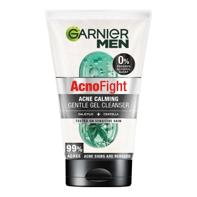 Garnier Men Acno Fight Pembersih Wajah Gel Acne Calming Gentle 100 ml